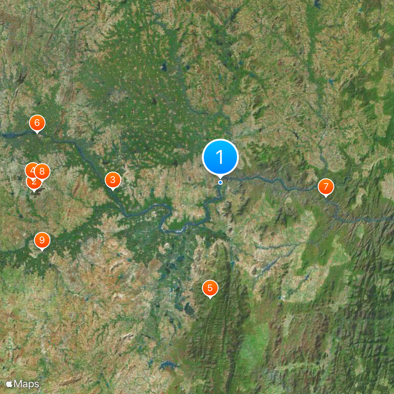 Shivanasamudra Falls Map