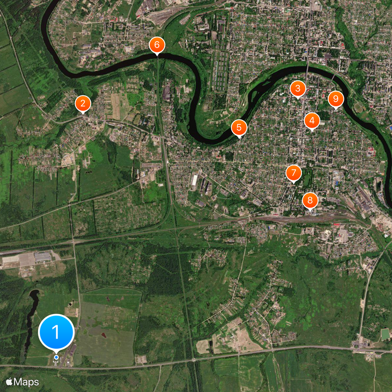 Rzhev Memorial to Soviet Soldier Map