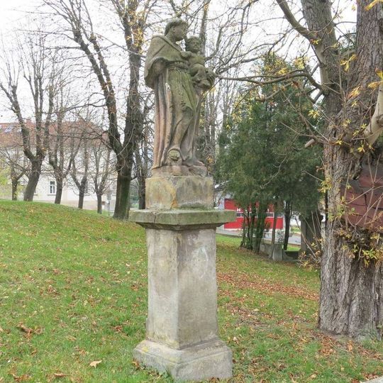 Socha svatého Antonína Paduánského u kostela v Čížkovicích