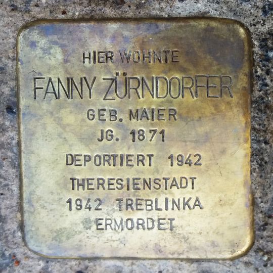 Stolperstein voor Fanny Zürndorfer
