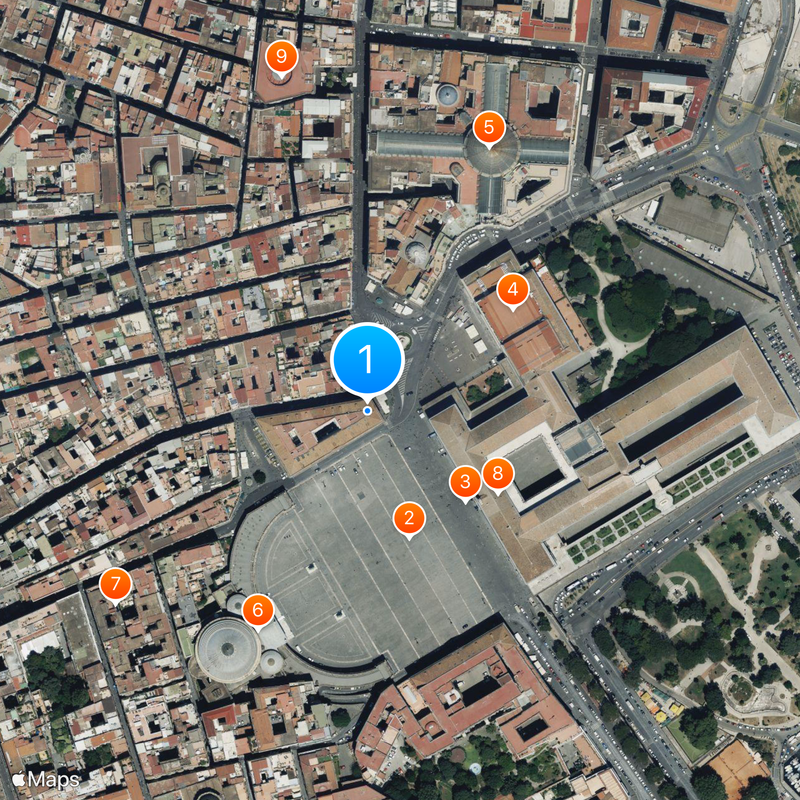 Caffè Gambrinus, Naples Map