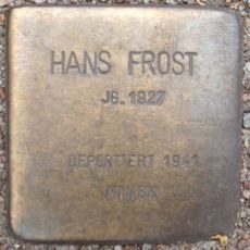 Stolperstein dedicated to Hans Frost