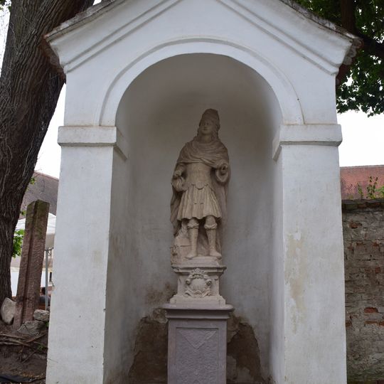 Poklona se sochou sv. Floriána