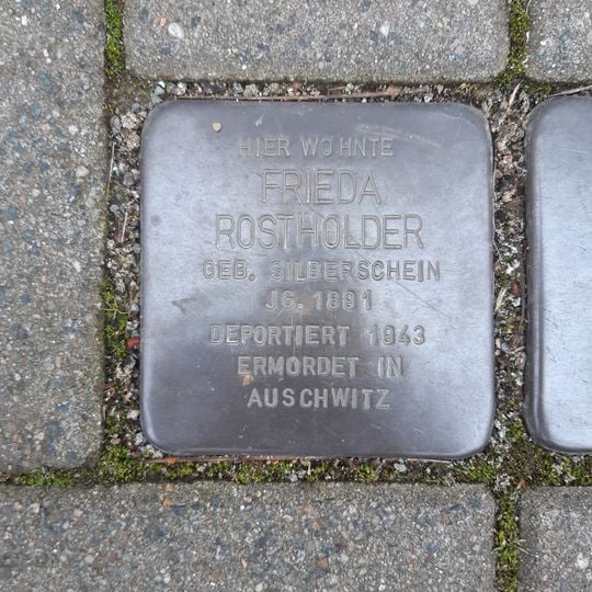 Stolperstein à la mémoire de Freyda Rostholder