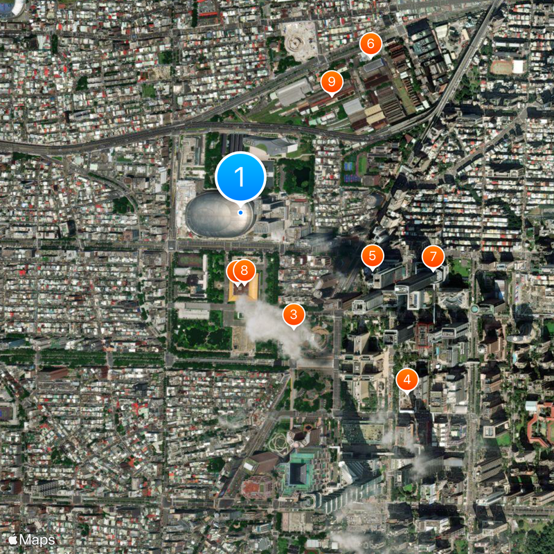 Taipei Dome Map