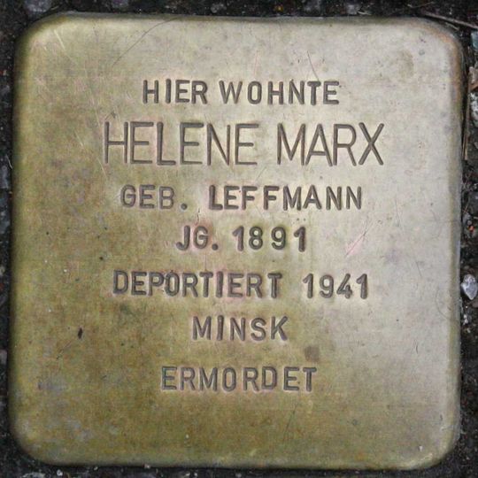 Stolperstein dedicated to Helene Marx