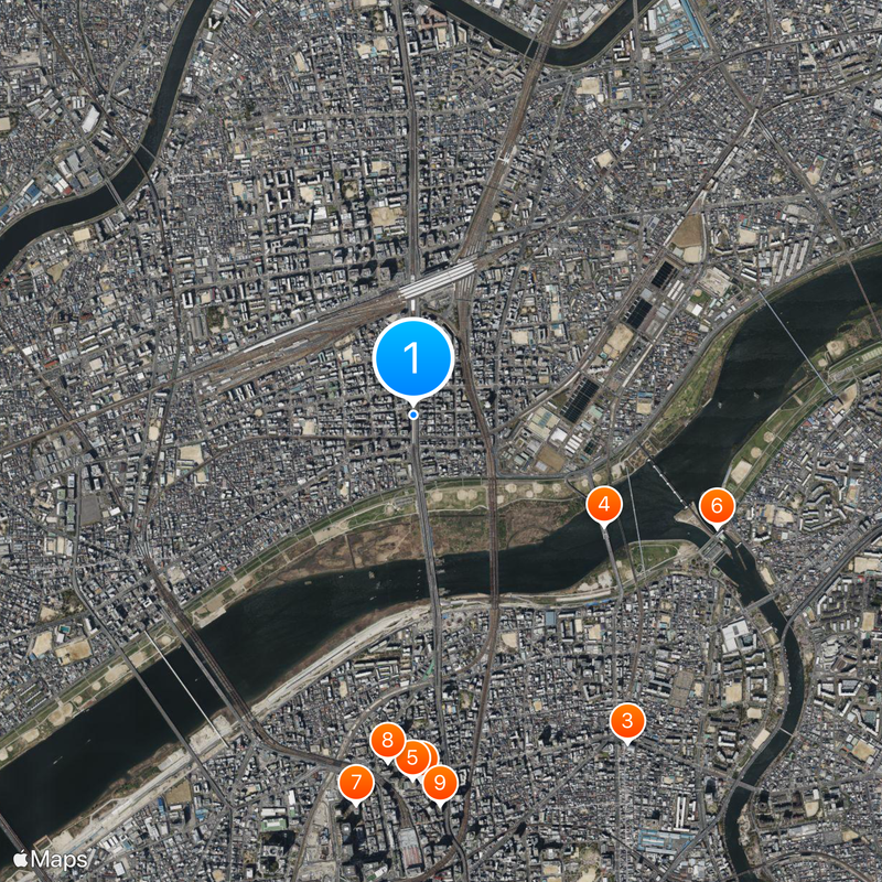 Nishinakajima-Minamigata Station Map