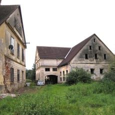 Meinlmühle, (Mühlengebäude, Kraftwerk samt Wehranlage, Wohnhaus, Säge, Nebengeb.)