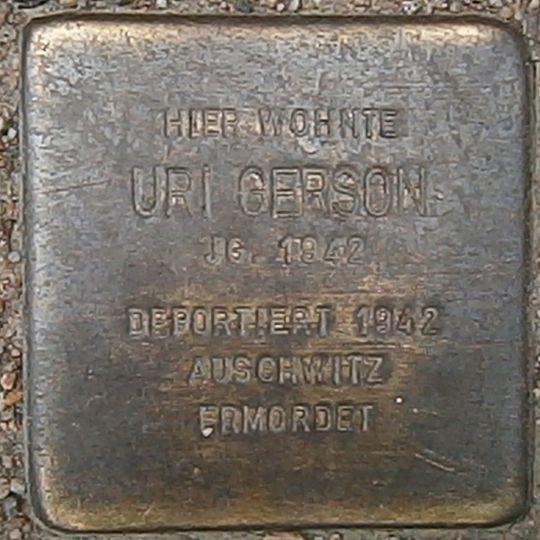 Stolperstein dedicated to Uri Gerson