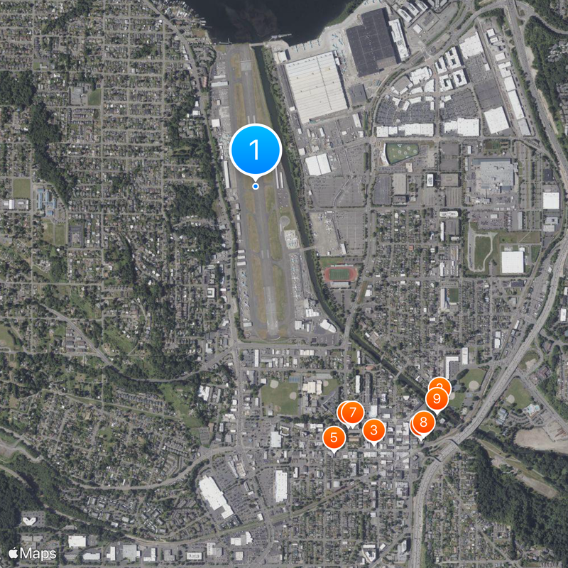 Renton Municipal Airport Map