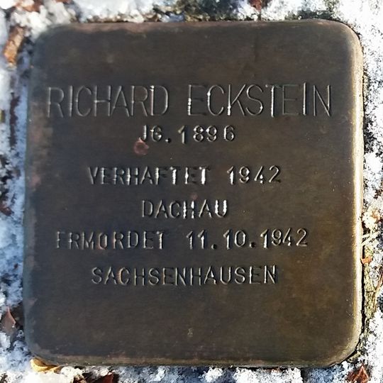 Stolperstein à la mémoire de Richard Eckstein
