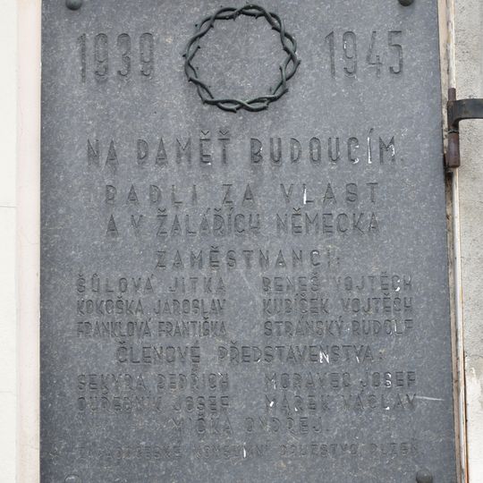 Pamětní deska obětem 2. světové války