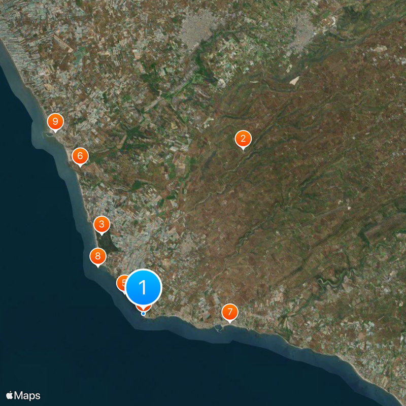 Punta Secca Map