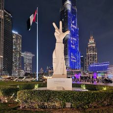 The Emirati Three-Finger Salute Statue
