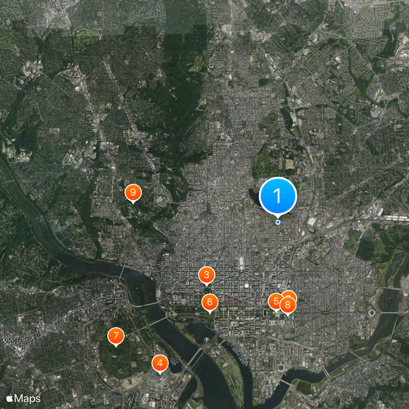 Distrito de Colúmbia Mapa