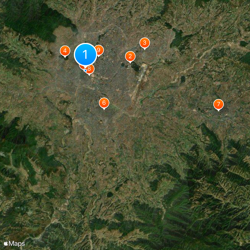 Kathmandu-vallei Kaart