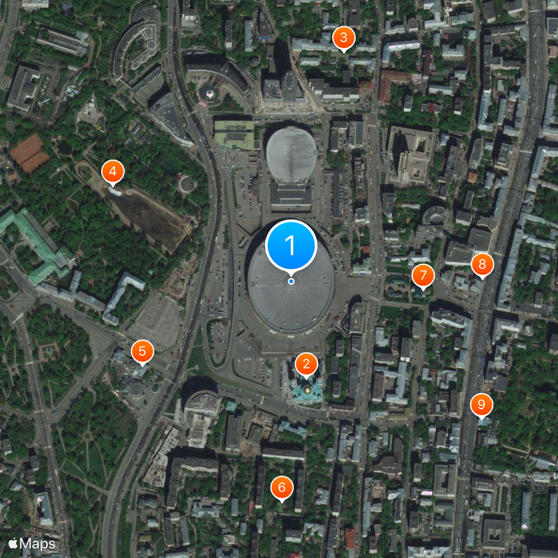 Olympiysky Sports Complex Map