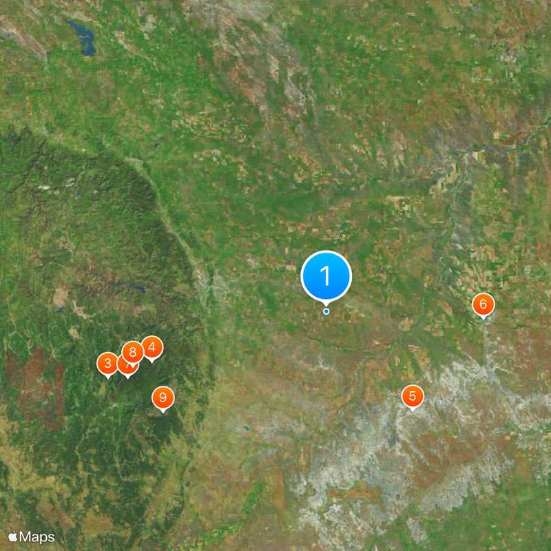 Contea di Pennington Mappa