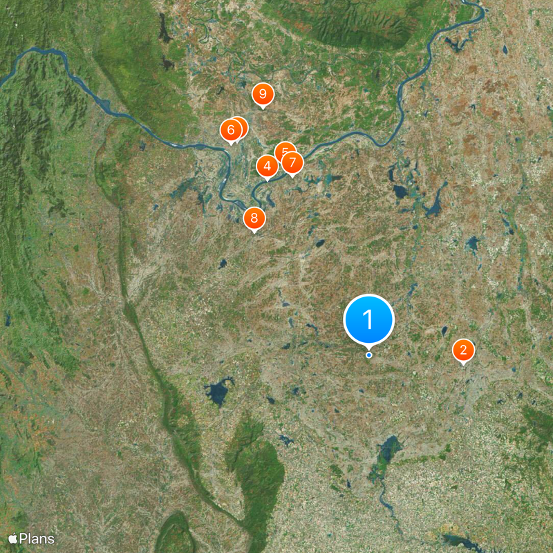 Province d’Oudon-Thani Carte