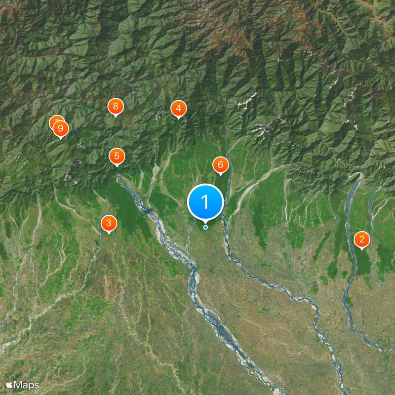 Gorumara National Park Karte