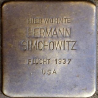 Stolperstein dedicated to Hermann Simchowitz