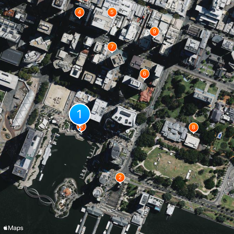 Elizabeth Quay Mappa