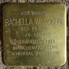Stolperstein en memoria de Rachella Wagschal