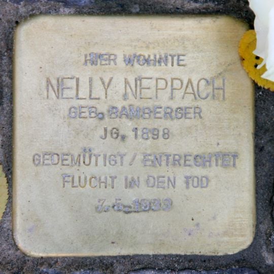Stolperstein dedicated to Nelly Neppach