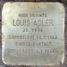 Stolperstein dedicated to Louis Adler