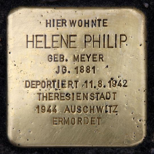 Stolperstein dedicated to Helene Philip