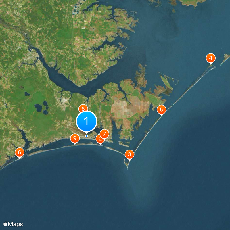 Contea di Carteret Mappa