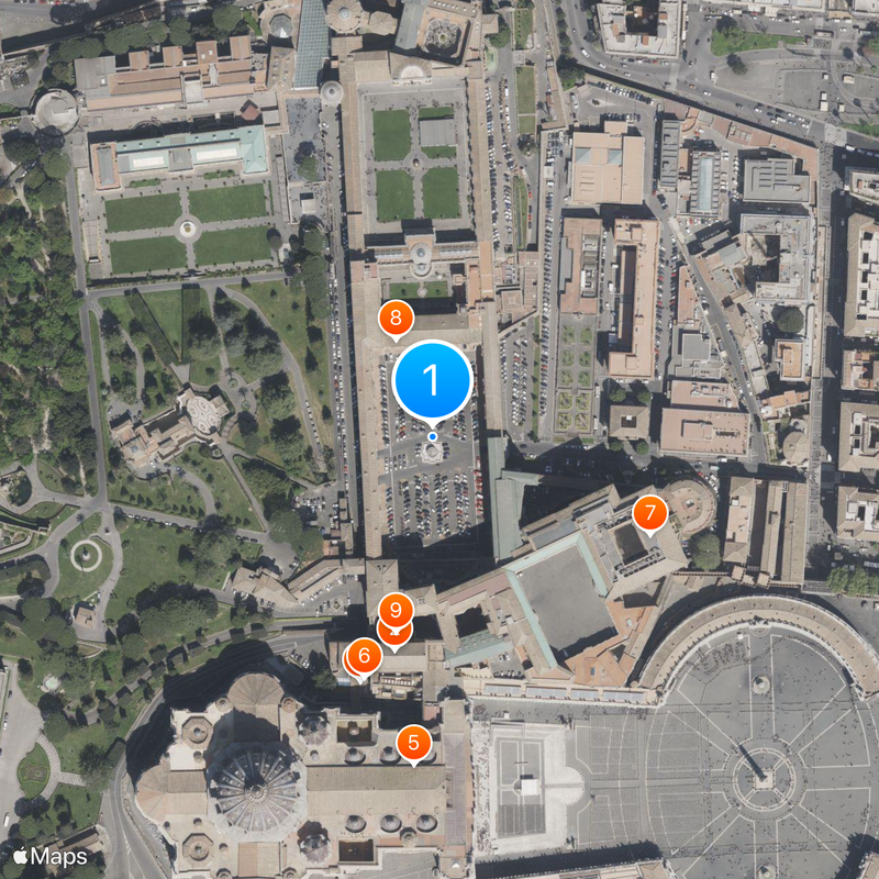 Cortile del Belvedere Kaart