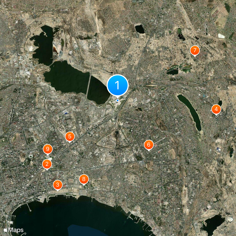 Nationalstadion Baku Karte