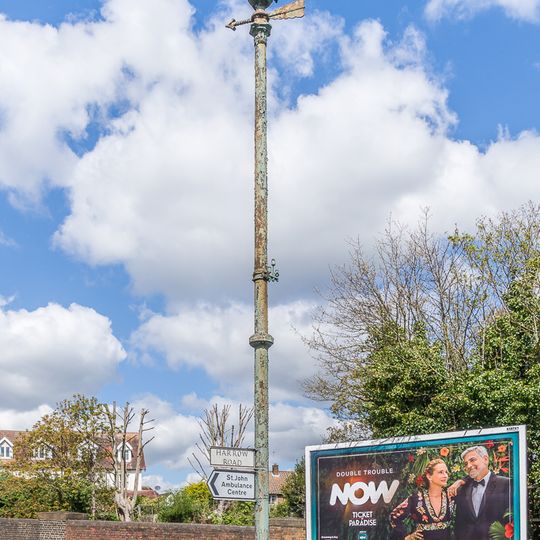 Sewer ventilation column at the junction of Carshalton Road and Harrow Road