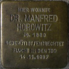 Stolperstein dedicated to Manfred Horowitz