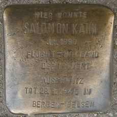 Stolperstein en memoria de Salomon Kahn