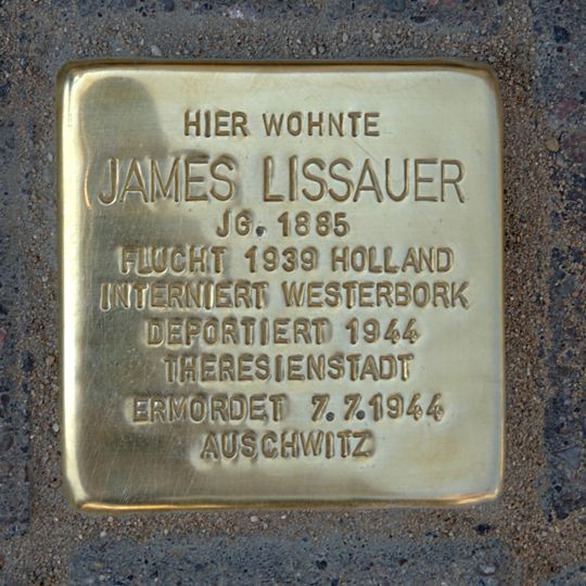 Stolperstein en memoria de James Lissauer