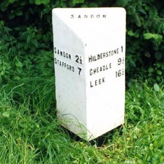 Milepost, Hilderstone Cross Roads