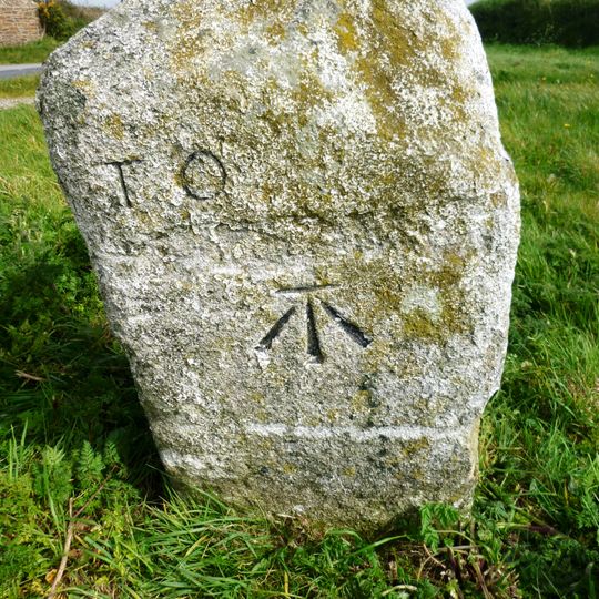 Guidestone, nr Gagus Farm at jct to Polmassick