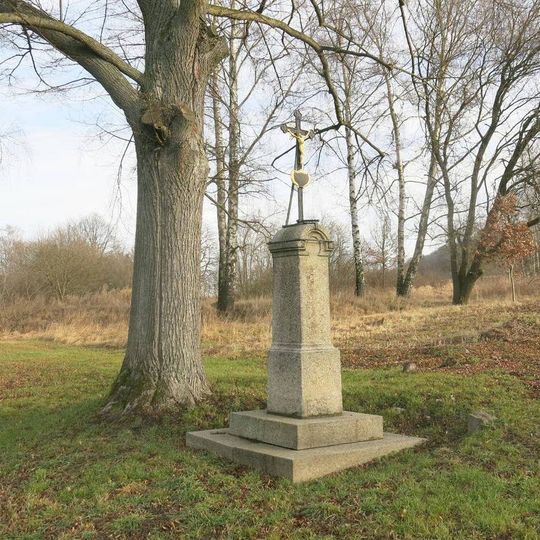 Kříž v remízu naproti domu 96 v Horním Šenově