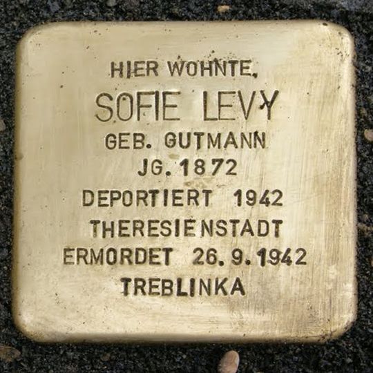 Stolperstein em memória de Sofie Levy