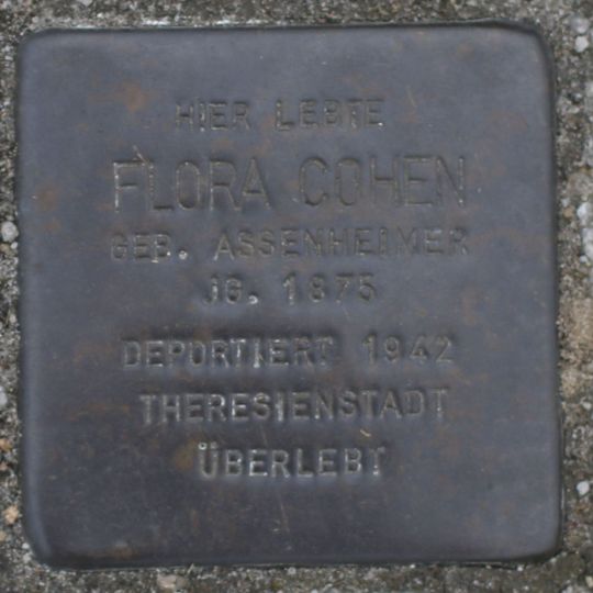 Stolperstein en memoria de Flora Cohen