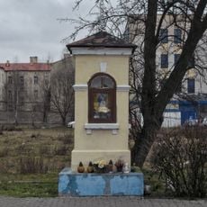 Christian wayside shrine at 4 Batorego Street in Piotrków Trybunalski