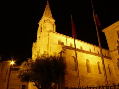 At night
