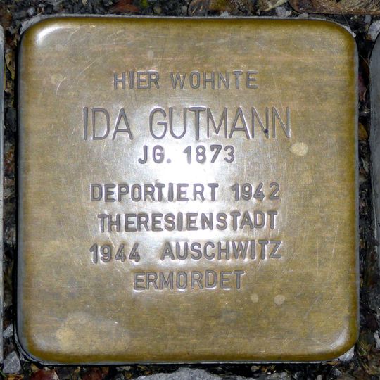 Stolperstein en memoria de Ida Gutmann