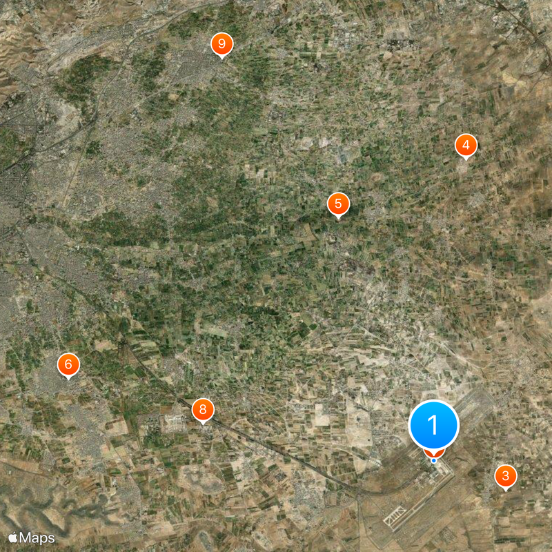 Damascus International Airport Map