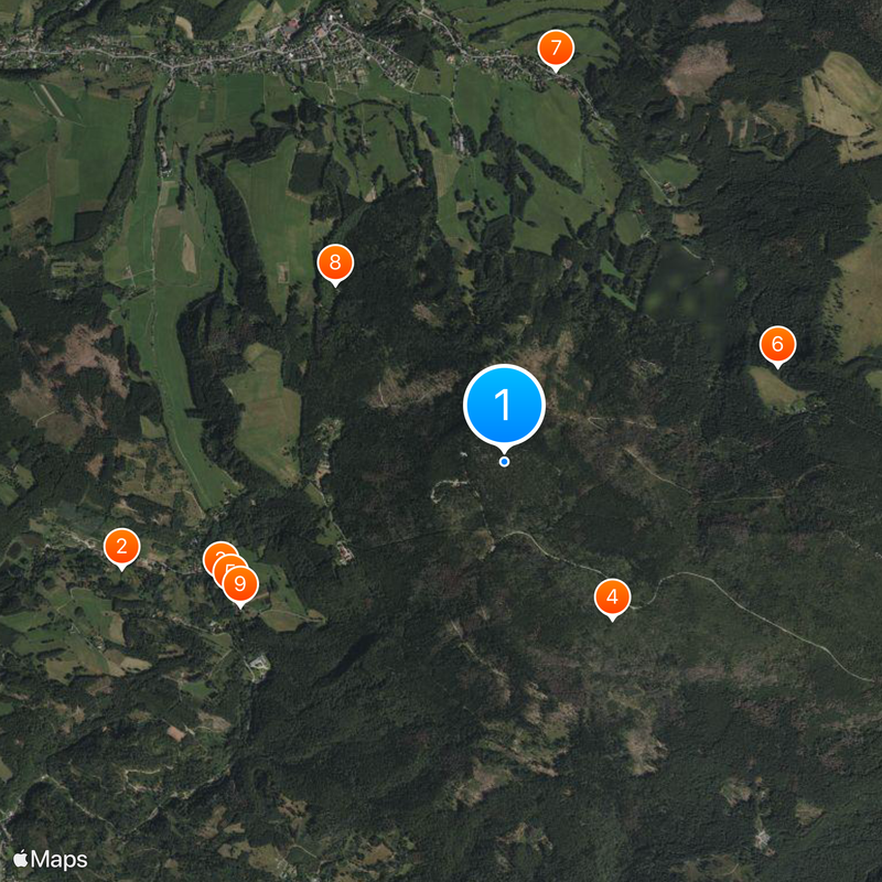 Błędne Skały Mapa