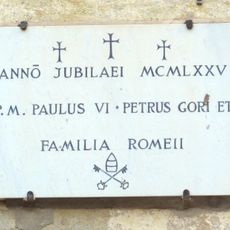 Commemorative plaque to the Jubilee of 1975 in Montespertoli