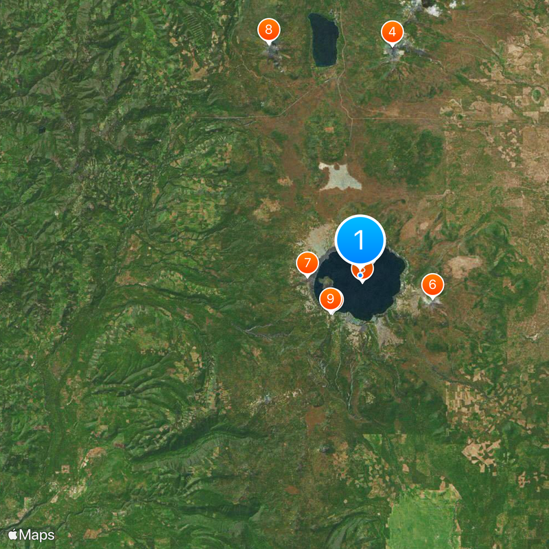 Crater Lake Map