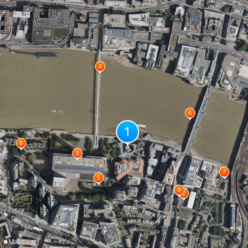 Le Globe de Shakespeare Carte